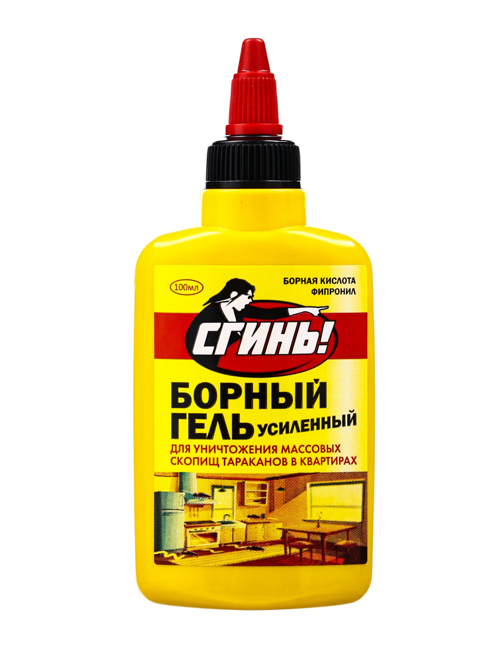 Борный гель усиленный для уничтожения массовых скопищ тараканов СГИНЬ 100 мл
