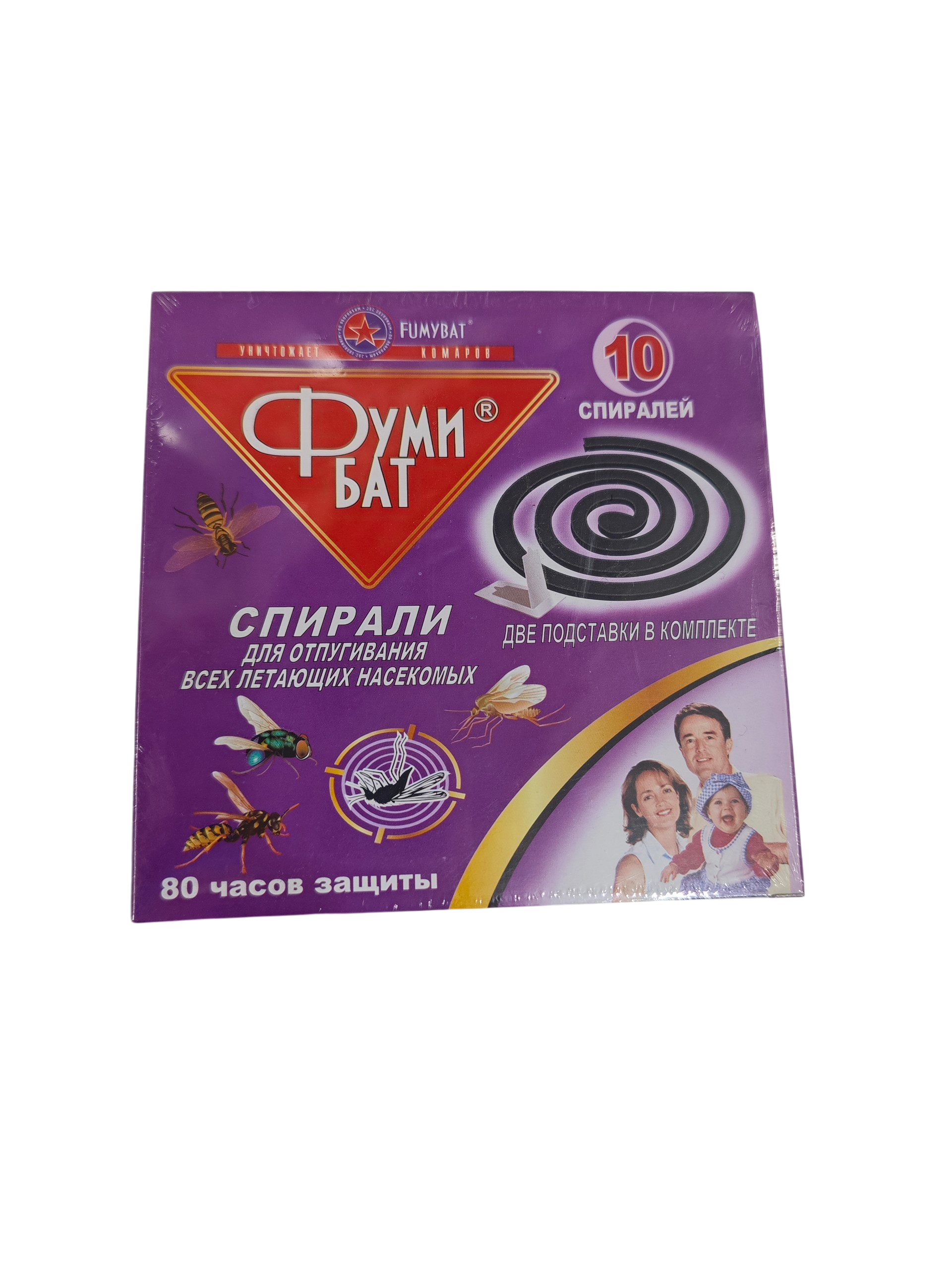 Спирали от насекомых Фуми Бат 10 спиралей,2 подставки