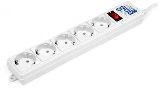Сетевой фильтр Power Cube SPG-B-6-WHITE, 5 розеток (2200 Вт, 3 м)