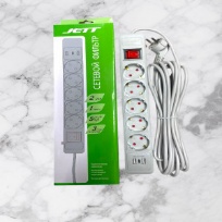 Фильтр Jett 5 розеток +2USB+TYPE (3500 Вт, 1.9 м)