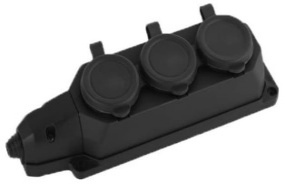 Колодка каучуковая K-3e-RED-IP443гн (3500 Вт)