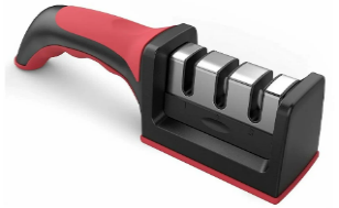 Точилка механическая Sharpener / двусторонняя заточка / для ножей и ножниц / 3x этапная заточка