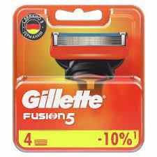 Сменные кассеты Gillette Fusion5 с 5 лезвиями c точным триммером для труднодоступных мест