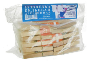 Прищепка для белья деревянная "Савино" 36шт в