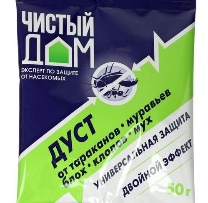 Дуст от тараканов, муравьев, блох, клопов, мух ЧИСТЫЙ ДОМ 1 сорт 50г