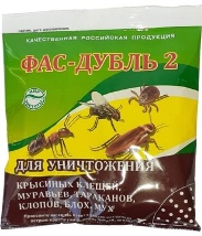 Фас-дуб 1 сорт для уничтожения крысиных клещей муравьев тараканов клопов блох мух 125гр
